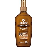 Ecran Sunnique - Aceite Protector Solar Broncea+ FPS 50, Protección Alta UVB y UVA, Activa el Bronceado Natural, Sin Autobron