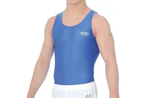 The Zone Boy's sleeveless Nylon/Lycra Gymnastics Leotard Z119 (Royal, 26 (5-6 years))