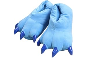 IXITON Adulti/Scarpe Bambini peluche Zampa Artiglio,Unisex verde divertente peluche Dinosauro Artiglio pantofole
