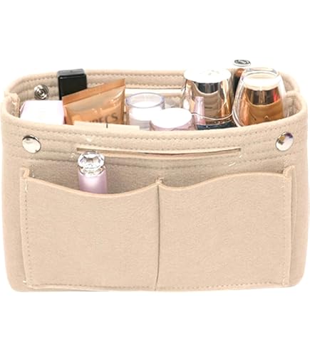 GIDWRIY Organisateur De Sac à Main En Feutre 24 X 15 X 8 CM,Rangement Sac à Main Interieur Con Compartiment,Tote Bag Organizer,Purse Organizer Insert, Organisateur De Sac Fourre Tout,Organiseur Poche