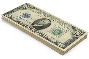 SCRATCH LOVER Scratch Cash Dólares Old Style - 100 x $10 dólares (tamaño real), dinero para jugar, Props Money