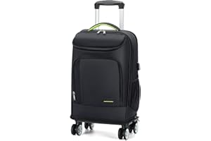 Lekespring Sac à Dos à roulettes en Cuir avec roulettes Amovibles - Sac à Dos étanche pour Ordinateur Portable de 17,3 Pouces - Bagage à Main en Avion - Sac à Dos à roulettes pour Homme, Noir, XL