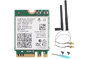 Intel WiFi 6 AX200 M.2 Adapterkarte, Dual Band 802.11ax, bis zu 2,4 Gbit/s, Bluetooth 5.2, Windows 10/11 kompatibel