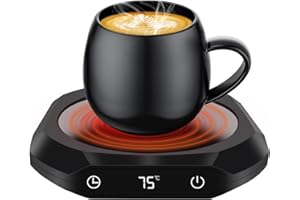 JIJIZHAZHA Coffee Mug Warmer for Desk,Smart Coffee Cup Warmer with 3 Temperature Settings,Heating Coaster with Timer & 1-12H Timed Auto Shut Off， Controlled Beverage Warmers Heating Plate for Coffee, Milk, Tea.