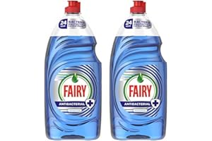 STAR FASHION GLOBAL LTD Fairy Platinum Ecalyptus Antibacterial Washing Up Dishwashing Soap Liquid - Lasts 50% Longer - New And Improved Formula - (2x870ml)
