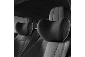 XPJBKC Car Headrest Pillow, Car Neck Pillows for Driving, Cars Seat Head Support for Relieving Neck Fatigue, car Seat Pillow with Soft Memory Foam, Cars Pillows for Passenger or Driver, Black