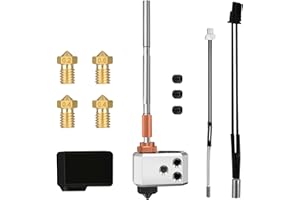 HIKUDIY Hotend Kit de tête d'impression pour Prusa I3 MK4/XL, 24 V 40 W, avec thermistance, cartouche chauffante, bloc chauffant, buse 0,2/0,4/0,6 mm et couvercle en silicone