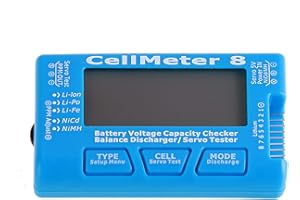 Testeur de batterie Lipo,QISUO Contrôleur de capacité de batterie numérique testeur de tension de batterie rétro-éclairage LCD pour LiPo Life Li-ion NiMH Nicd