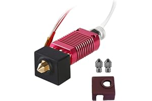 iMetrx Ender 3 Hotend 24V mit 2Stück MK8 Düse aus gehärtetem Stahl 0.4 mm für Creality Ender 3 / Ender 3 Pro/Ender 3 V2 3D Drucker Upgrade