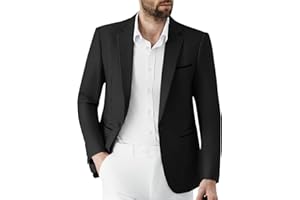 Autsel Blazer Homme Un Bouton Veste de Costume Slim Fit Veston Homme Casual Elégant pour Mariage Business Soirée