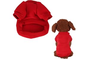 CutitiUU Jerséis Perro Pequeño Jersey Mascota Pequeña Ropa Chihuahua,Ropa para Perros pequeños, Sudadera Mascota,Halloween Navidad Año Nuevo Cachorro Sudadera Roja,Abrigo para Perros pequeños (M)