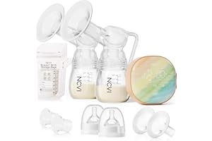 ‎NCVI NCVI Doppelte elektrische Milchpumpe, elektrische Brustpumpe 8122 mit 4 Modi & 9 Stufen, Stillpumpe mit 21/24mm Flansch, wiederaufladbare Milchpumpe für Zuhause & unterwegs, LED-Touchscreen