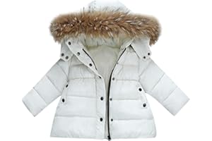 ANGEL ZYJ Blouson Manteau Fourrure Chaud Enfant Garçon Fille Doudoune à Capuche - Veste à Manches Longues Sport bébé Ski Vêtement