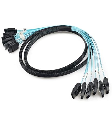 Câble SATA III (6 Gb/s) Pour SSD/HDD - Longueur 0.5m, à Languette De Verrouillage - Connexion Carte Mère / Disque Dur - 5
