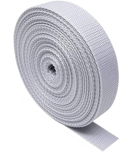 5 Metri Cinghia Polipropilene + 20 Fibbie - Nastro Per Zaini E Legature | 20mm Bianco (101) | Per Craft E Fai Da Te - Foto 5