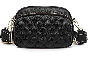 DKIIL NOIYB Crossbody Bags for Women, Genuine Leather Cross Body Bag Women with Adjustable Wide Strap Multiple Pockets Handbags & Shoulder Bags