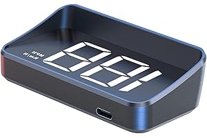 WODHMIEY Universal HUD Display, Dual GPS And Beidou Data Sources Speedometer Projector with Auto Brightness Adjustment for Car Motorcycle ATV UTV, for Measuring Vehicle Speed