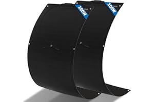 FIREFLY ENERGY Panneau Solaire Flexible 200W (Lot de 2 100Watts) Modules Solaires Panneaux Photovoltaïques Monocristallins pour Camping-cars,Hors Réseau, Caravanes, Bateaux, Toits