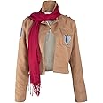 Attack on Titan Cosplay Jacket Outfits Survey Corps Coat Short Cloak Cape The Wings of Freedom Sweatshirt Set Scarf