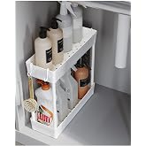 ATA HOME Rafata &Ccedil;ok Ama&ccedil;lı 2 Katlı Evye Altı D&uuml;zenleyicisi Askılı Banyo D&uuml;zenleyici Dolap İ&ccedil;i Organizer Raf
