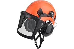 COL-PARY Casco de Seguridad para Motosierra, protección Forestal,Casco de Seguridad para Motosierra con protección Facial y protección auditiva, 4 en 1, Juego de Casco Resistente a los Impactos