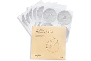 RECAPS Tapas de aluminio para reutilizar cápsulas de café compatibles con Nepresso VertuoLine 100 unidades de 62 mm