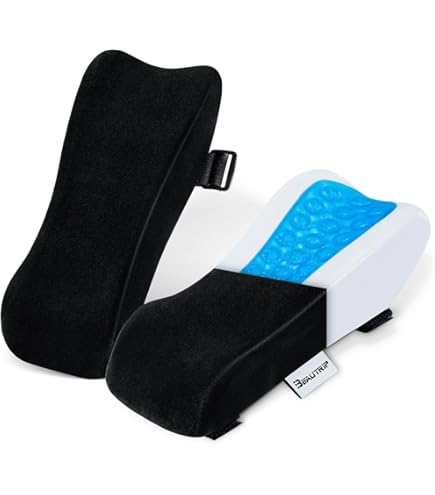 2 Cuscinetti Per Braccioli Sedia - Memory Foam Con Gel Rinfrescante - Foto 3