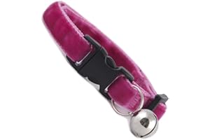 COOL CAT COLLARS Rosewater Pink Double Velvet Soft Cat Collar. Beautiful cat safety collars with bell available in a range colours made in the UK from velvet ribon, purrfect for your kitty