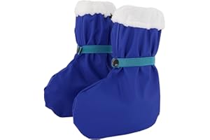 lovely lemon Regenfüßlinge für Babys & Kleinkinder, wasserdicht, gefüttert mit Lammfellimitat, blau, One Size (bis Schuhgröße 22)