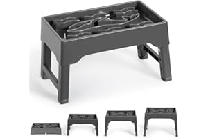 SCHITEC Elevated Raised Dog Bowls, 2L Slow Feeder Dog Bowl Stand 4 Height Adjustable Feeding Bowls for Large Medium Small Dogs and Cats, Pets (Grey)