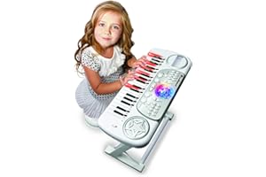 DQB DEQUBE DEQUBE- Clavier électronique avec Tabouret, méthode d'apprentissage avec Suivi Boule avec lumières Disco, Fonction d'enregistrement et Lecture et arrêt Automatique, 916D00041, Noir, mediano