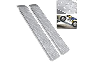 Aufun Lot de 2 rampes de Chargement, antidérapantes, pour remorque, Moto, ATV et Quad, Jusqu’à 400 kg, Largeur 22,5 cm