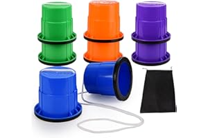 FORMIZON Zancos para Niños, 1 Par de Zancos de Plástico Zancos para Caminar con Borde de Goma Antideslizantes Tazas de Zancos Salto Zancos para Niños Equilibrio Entrenamiento Sensorial Juguetes