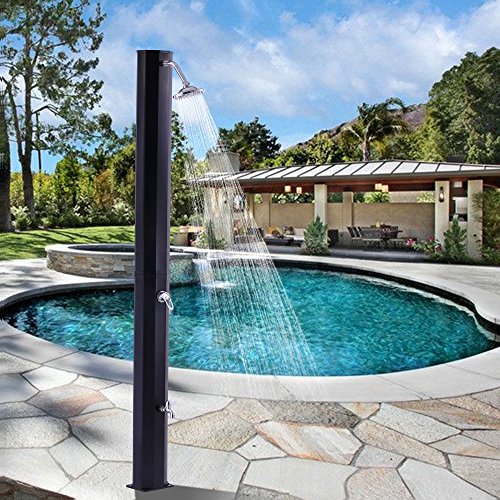 ZELSIUS Solardusche „Parkes“ Gartendusche mit Wasserhahn Pool Dusche 35 Liter Schwarz - 9