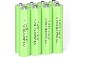PKCELL Akumulatory AAA 300 mAh, akumulator Ni-MH, wstępnie naładowany akumulator do ogrodu, lampa solarna, 8 sztuk