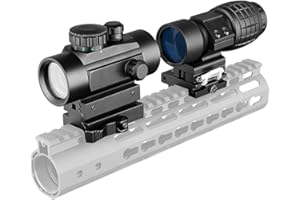 ACEXIER 1x40 Zielfernrohr Taktisches Rotpunktzielfernrohr Jagd Holographisches Grünpunktvisier 3X Lupenkombination