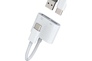 KEFIANY USB-C to USB Adapter for Apple iPhone15 Pro Max Plus for iPad Air Mini Macbook Compatible for Samsung Galaxy(2in1)Type Dongle OTG Charger Cable Accessories Thunderbolt Charging Converter Mouse Port