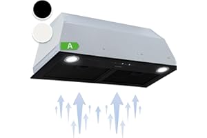 Klarstein Hotte Aspirante Murale, Hottes de Cuisine, Filtre de Hotte en Aluminium, Débit d'Air Puissant 592 m³/h et Silencieux, Minuterie, Eclairage à LED, Commande Tactile, Hottes Aspirantes Murales