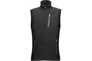 33,000ft Gilet leggero softshell da uomo, impermeabile, antivento, traspirante, senza maniche, per ciclismo, corsa, escursionismo, golf, lavoro