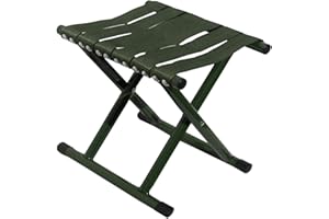Vastsea Taburete Portátil Plegable Pequeño, Silla Portátil Plegable Mini Oxford, Taburete de Pesca de Viaje, Adecuado para Caminatas al Aire Libre, Viajes, Camping(Verde)