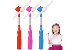 jojofuny 3 Pcs Flashing Light Up Windmills, Kids Windmill Spinning Toy, Glow in The Dark Party Supplies, Kids Birthday Party Favors for Teens