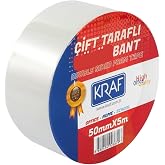 Kraf &Ccedil;ift Taraflı Bant 50mmx25m