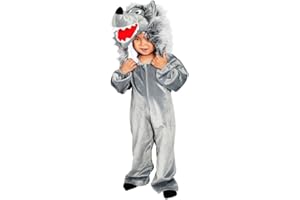 Ikumaal F49 Tamaño 18-24 Meses Traje de Lobo para los bebés y niños pequeños, cómodo de Llevar Traje de Lobo sobre la Ropa Normal