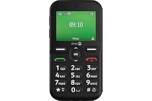 Doro Telefon Leva E11 – - för seniorer – 2,4 tums liggande display, kontrastrika knappar, särskilt klar ljudkva