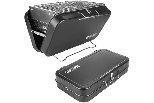 Valiant Barbecue portable pliable pour pique-nique et camping Noir