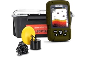 LUCKY Water Depth Fish Finders Waterproof Portable Fishing Fish Finder Display Handheld Ice Fishing Finder Sonar Sensor Transducer for Boat Kayak Sea Fishing