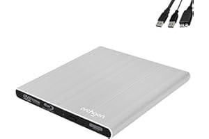 Archgon, Style UHD Esterno Lettore 4K-Ultra HD Blue BD Player, Masterizzatore Blu-ray BDXL Burner per PC USB 3.0, M-Disc, lettori BluRay 4K USB UltraHD nativo, Alu Argento