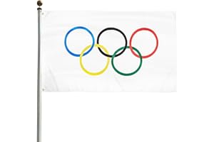 BAFIWU Olympics 2024 Flag, 3x5FT Olympic Flag Olympic Decorations, 2024 Paris Olympic Flag Banners International Sports Theme Decorations Party Supplies for Indoor Outdoor Garden Yard