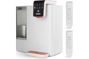 SLEVOO Reverse Osmosis Water Filter Countertop,100GPD,5-Stage RO Water Filtration System with TDS Real-Time Displaying & 4L Capacity Tank for Home/Office, 180°Swivel Spout & Ultra-Slim Designed to Save Space