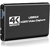 Y&H Game Capture Card, 4K USB 3.0 HDMI Capture Card mit 1080P 60FPS HDMI-Loop-Out Live-Streaming für PS5/PS4, Xbox One&Xbox 3